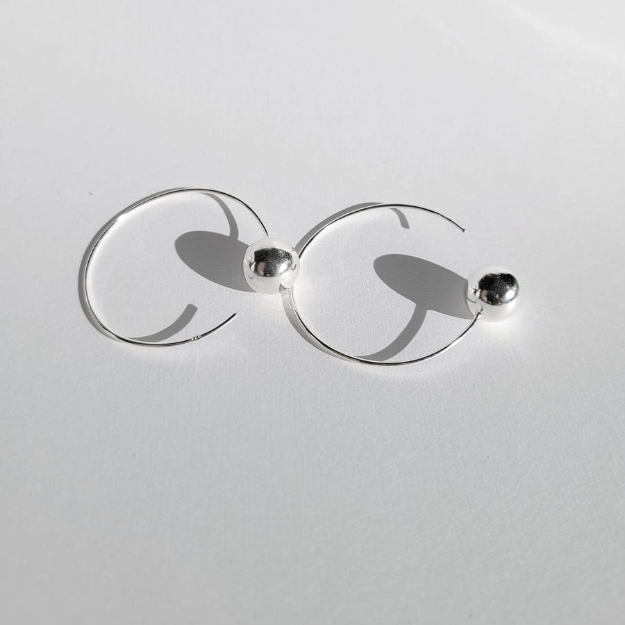 925 Sterling Silver Loop Everyday Modern Hoop Earrings