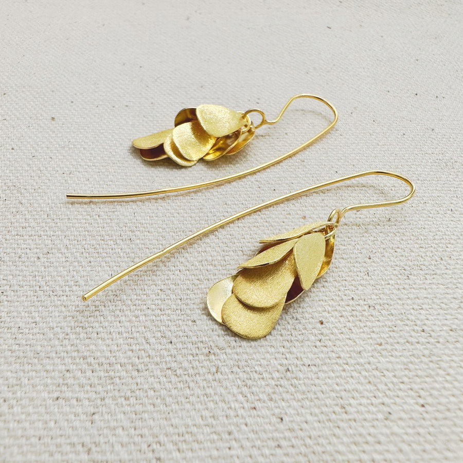 Alexis dangle gold earrings The Silver Root