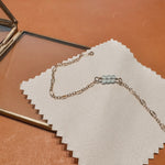 Aquamarine 3-Stone Gold Filled Bracelet