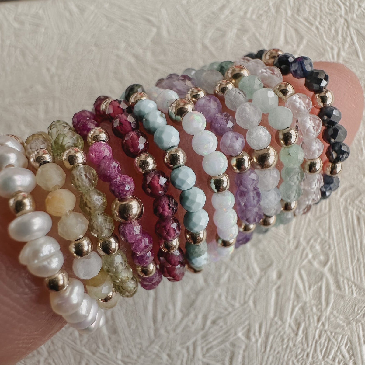 Birthstone Precious Stone Rings for stacking