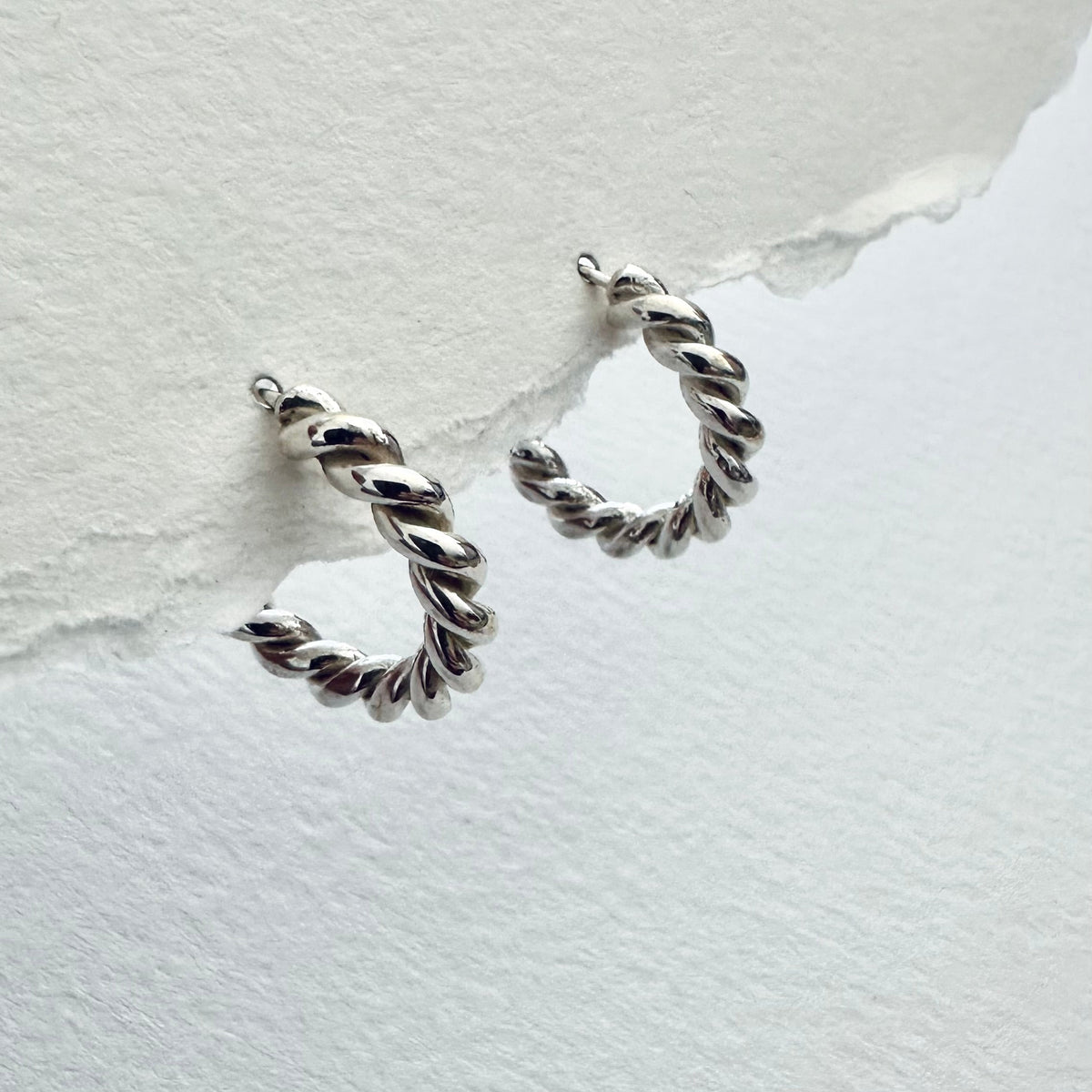 DinaRopeHuggieHoopEarrings the silver root jewelry
