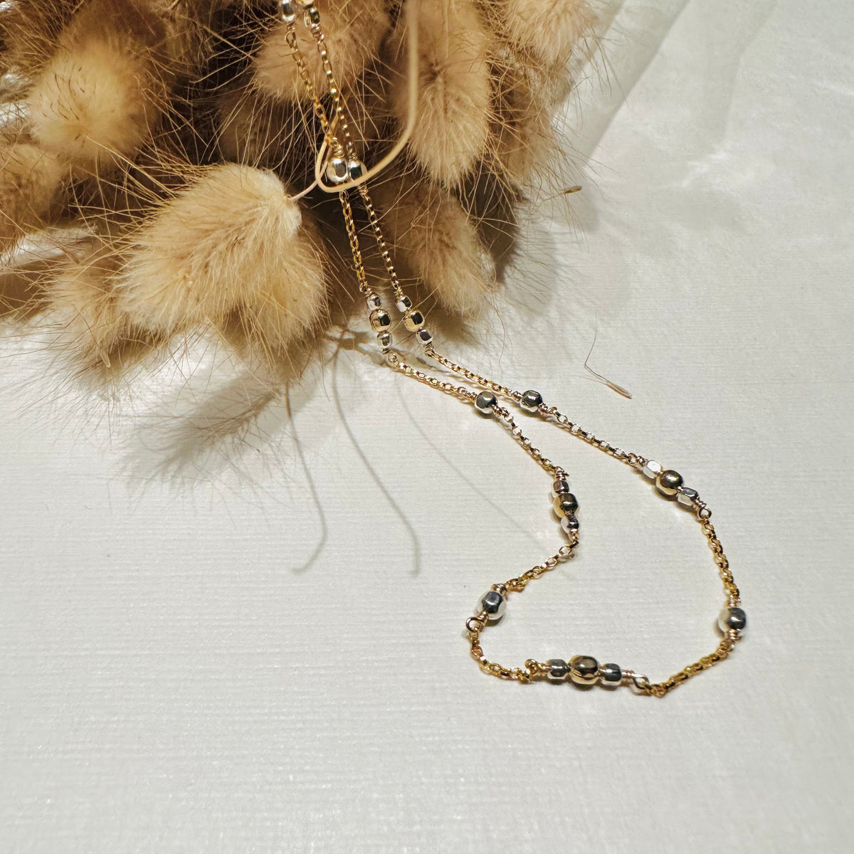 Dual Tone Multi Beaded Necklace_1