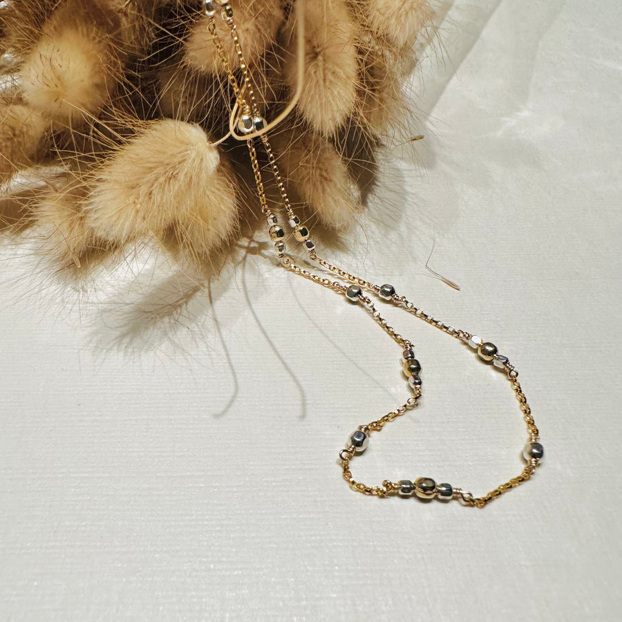 Dual Tone Multi Beaded Necklace_1