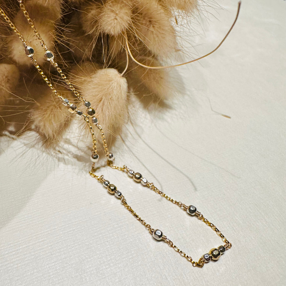 Dual Tone Multi Beaded Necklace