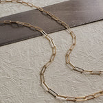 Gold-Filled Paperclip Chain Stacking Necklace