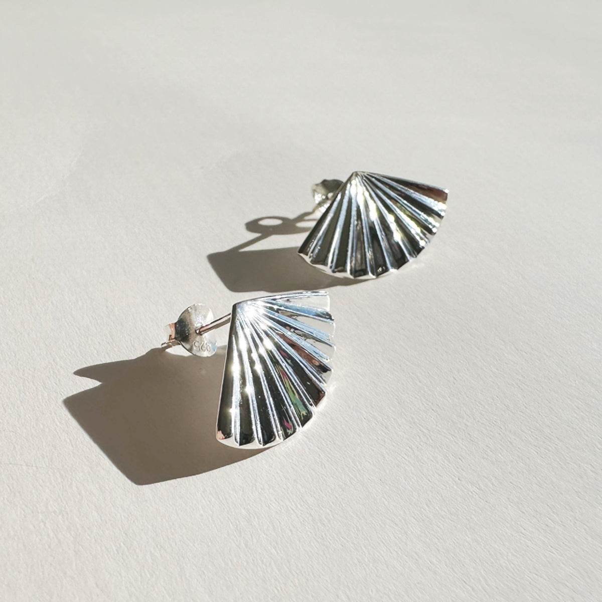 Harper Fan Stud Earrings SterlingSilver