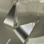 HayleySterlingSilverRibbonBurshedEarrings