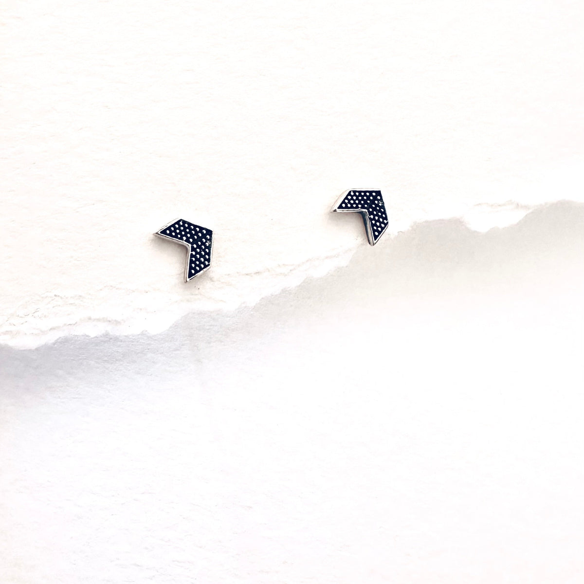 Kika_Chevron_Sterling_Silver_Earrings the silver root