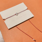 Melia Sterling Silver Knot on Thread Bracelet