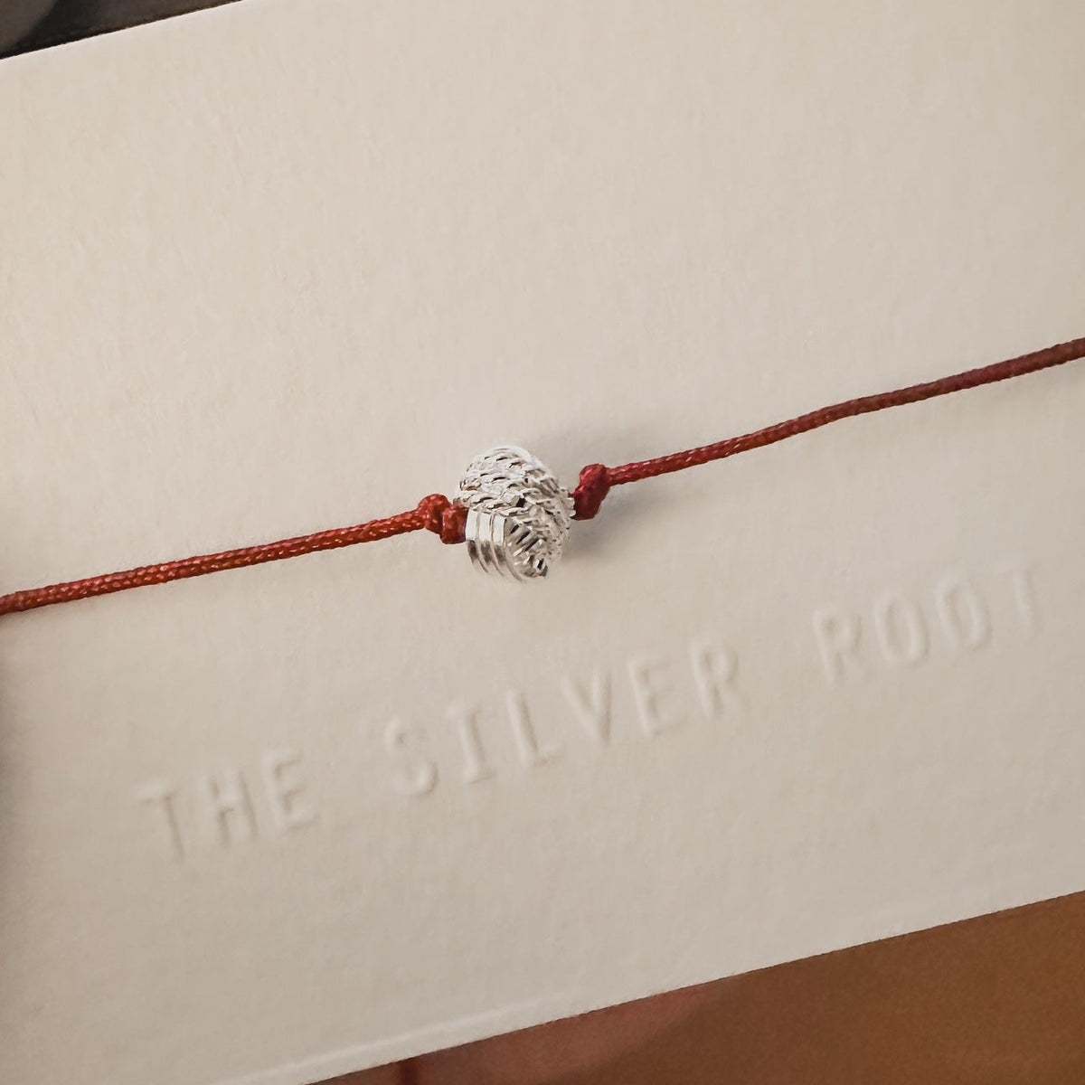 Melia Sterling Silver Knot on Thread Bracelet