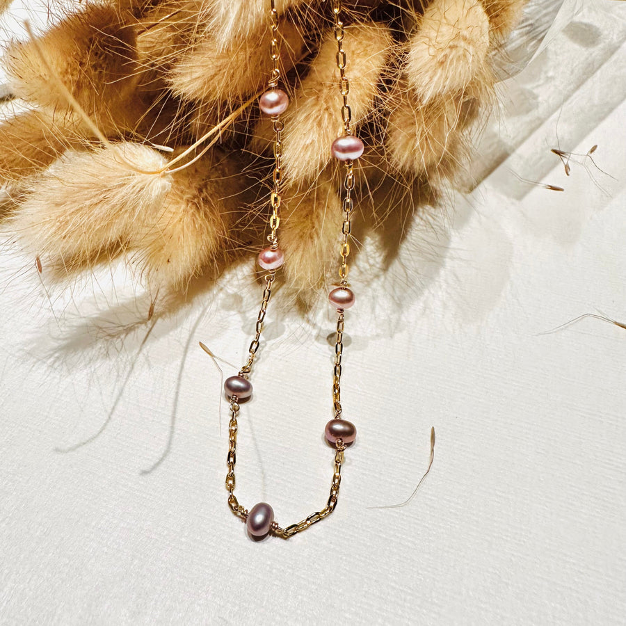 Ombre_Fresh_Water_Pearl_Necklace_GF_Chain