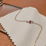Ruby Gold Filled Bracelet