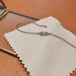 Tanzanite 3-Stone Gold Filled Bracelet