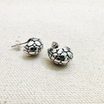 Teagan Lobe Huggie Sterling Silver Earrings