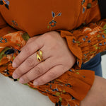 Marlys Teardrop 18k Gold Vermeil Ring The Silver Root Modern Jewlery