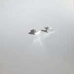 Crescent 925 Sterling Silver Hammered Half Moon Earring