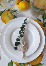 'Capri' Napkin Ring | Handmade Macrame Knot The Silver Root