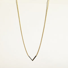 Chevron 18k Gold Dainty Necklace