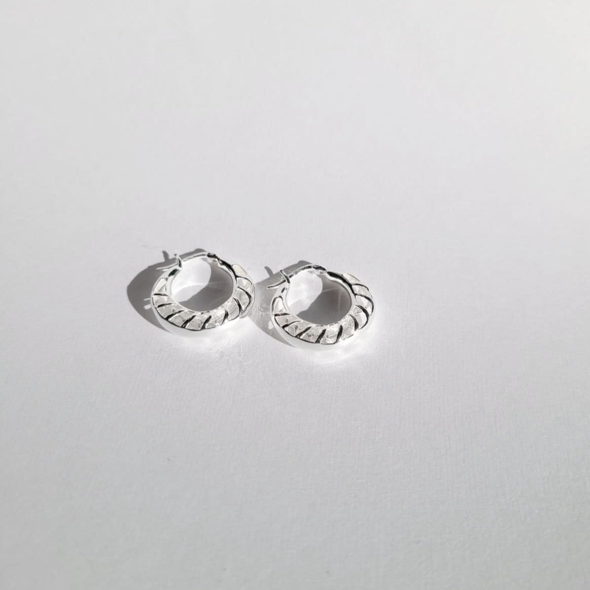 Clara Cut Out Trendy Small Huggie Hoop Earring