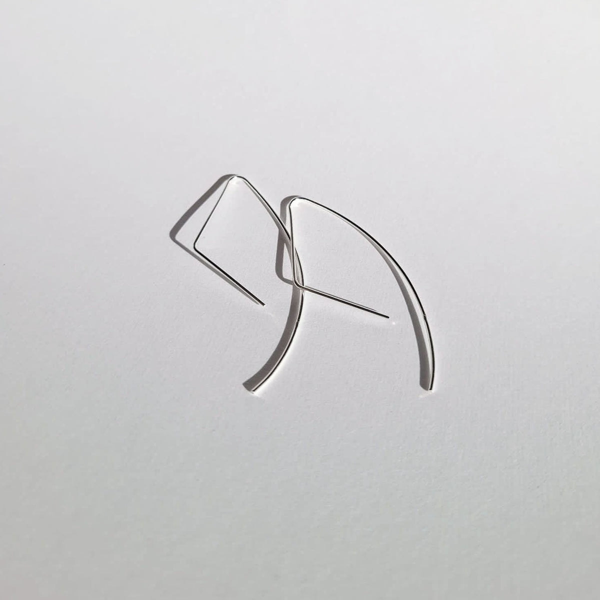Clear Cut Chic Modern 925 Sterling Silver Earring