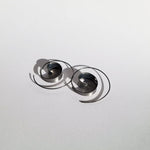 Coil Silver Rhodium Statement Earrings