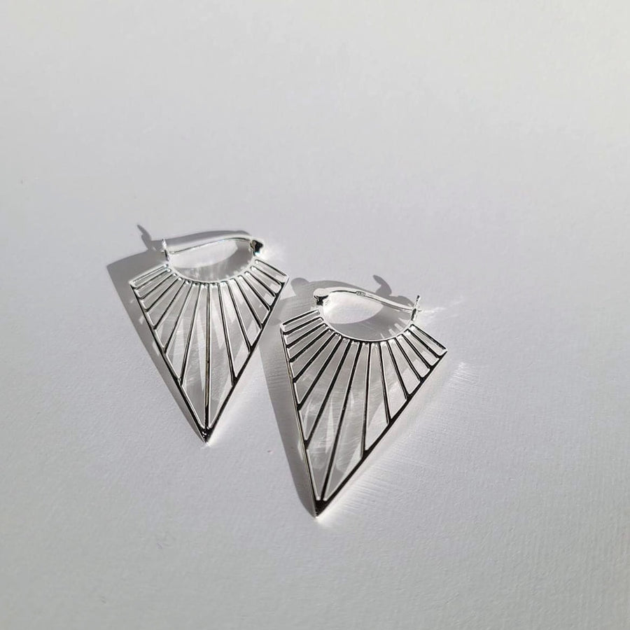 Deco 925 Art Deco Sterling Silver Detailed Earrings