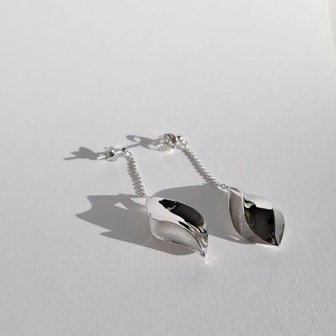 Eva 925 Sterling Silver Dangle Drop Statement Earrings
