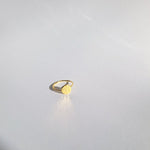 Full Moon 18k Gold Hammered Dainty Ring