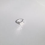 Full Moon 925 Sterling Silver Hammered Circle Dainty Ring