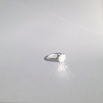 Full Moon 925 Sterling Silver Hammered Dainty Ring