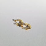 14k Gold Statement Sunburst 14k Gold Stud Earrings