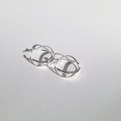 Infinity Twist Figure 8 Push Back Hoop Earrings