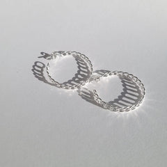 Kenza_Chain_Link_925_Sterling_Silver_Hoop_Push_Back_Earrings