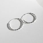 925 Sterling Silver Twist Modern Hoop Earrings