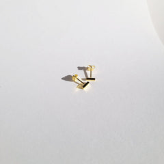 Little Bar 18k Gold Earring Stack Stud Earrings