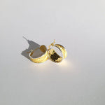 Maya 18k Gold and 925 Sterling Silver Luxury Fine Jewelry Hoop Earrings
