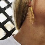 Reflection Gold Earrings The Silver Root