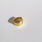 Sahara 18k Gold Layered Overlapped Statement Ring