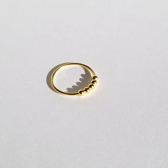 Stack 18k Gold Dainty Bead Ring