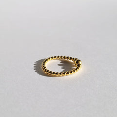 Sunrise 18k Gold Dainty Beaded Ring