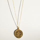 Treasure Medallion Dual Face 18k Gold Pendant Necklace