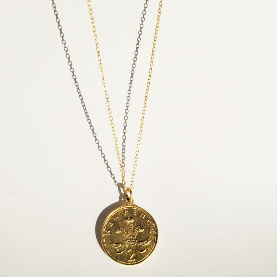 Treasure Medallion Dual Face 18k Gold Pendant Necklace