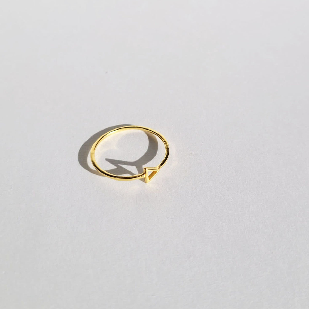 Yield 18k Gold Dainty Triangle Ring