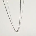 Zen 925 Sterling Silver Three Bead Dainty Necklace