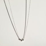 Zen 925 Sterling Silver Three Bead Dainty Necklace